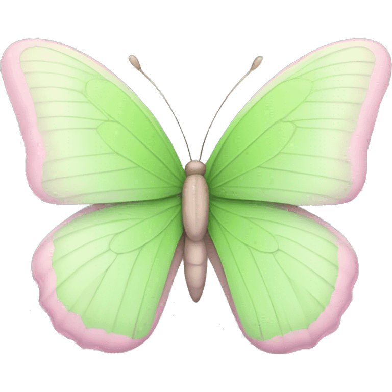 Light Green butterfly with light pink butterfly emoji