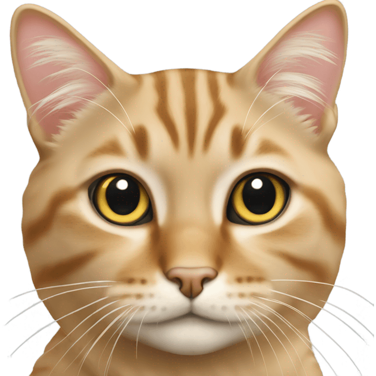 Beige long hair tabby cat emoji