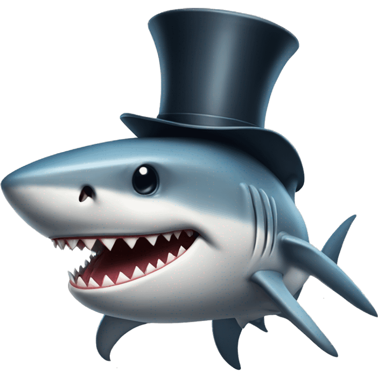 shark with a tophat emoji