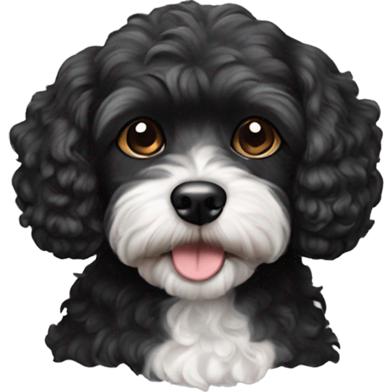 Black cavapoo emoji