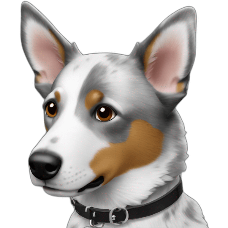 queensland heeler white emoji