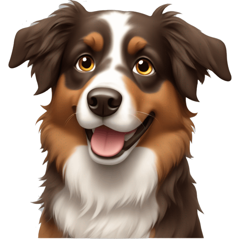 brown australian shepherd dog emoji