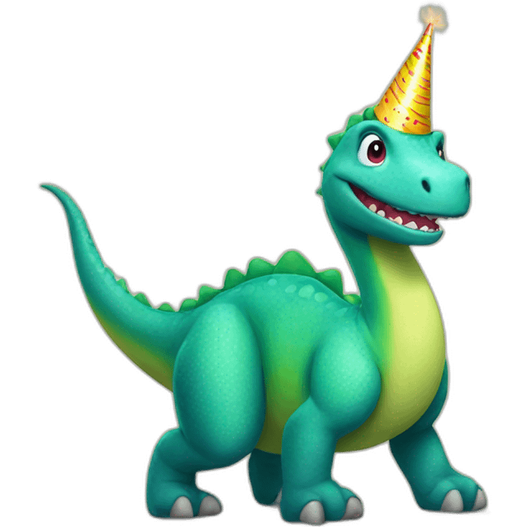 Birthday dinosaur emoji