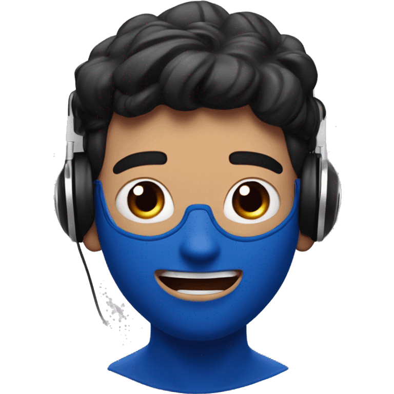 Asian spider-man with Apple AirPods Max on head emoji