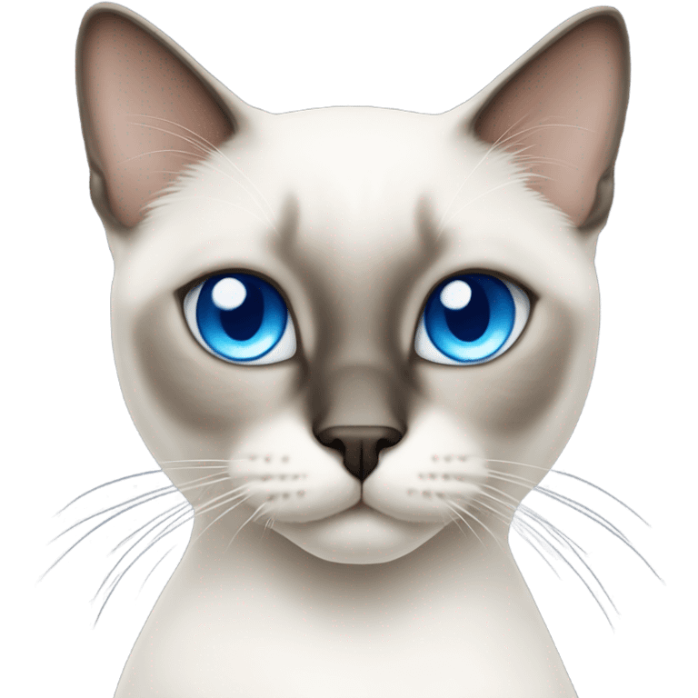 White Siamese cat with blue eyes emoji