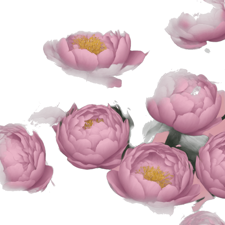 Black peonies emoji