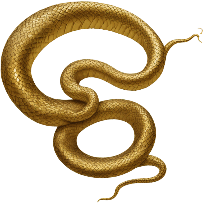 Chinese new year gold snake emoji