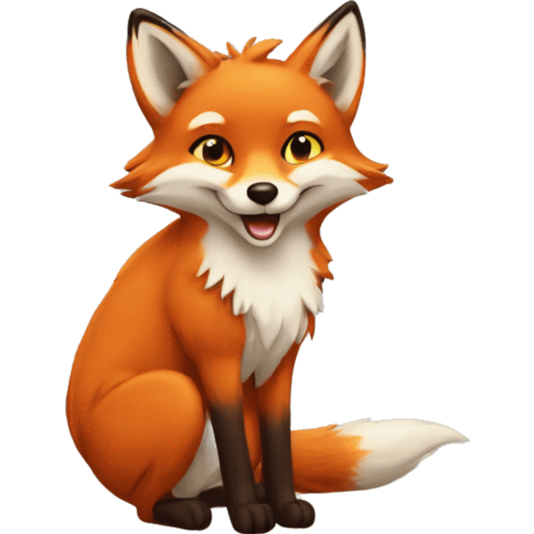 cunning fox love emoji