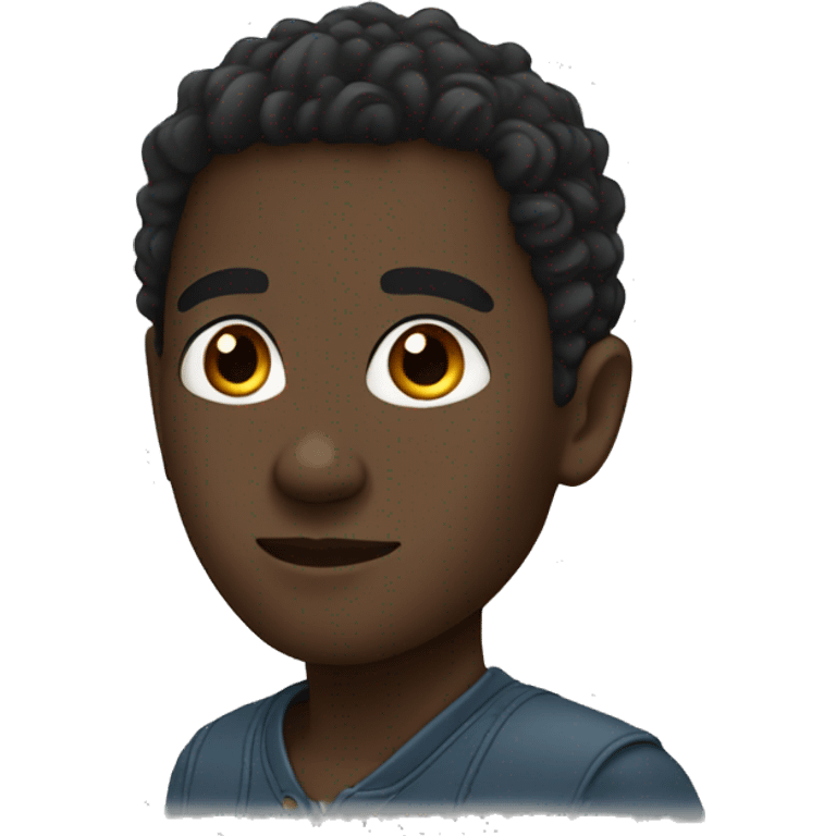 A black person looking kinda cute  emoji