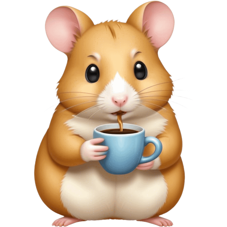 Hamster drinking coffee emoji