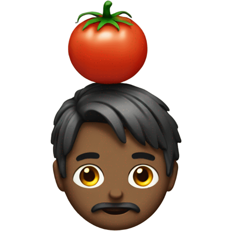 Levi with a tomato on his head emoji