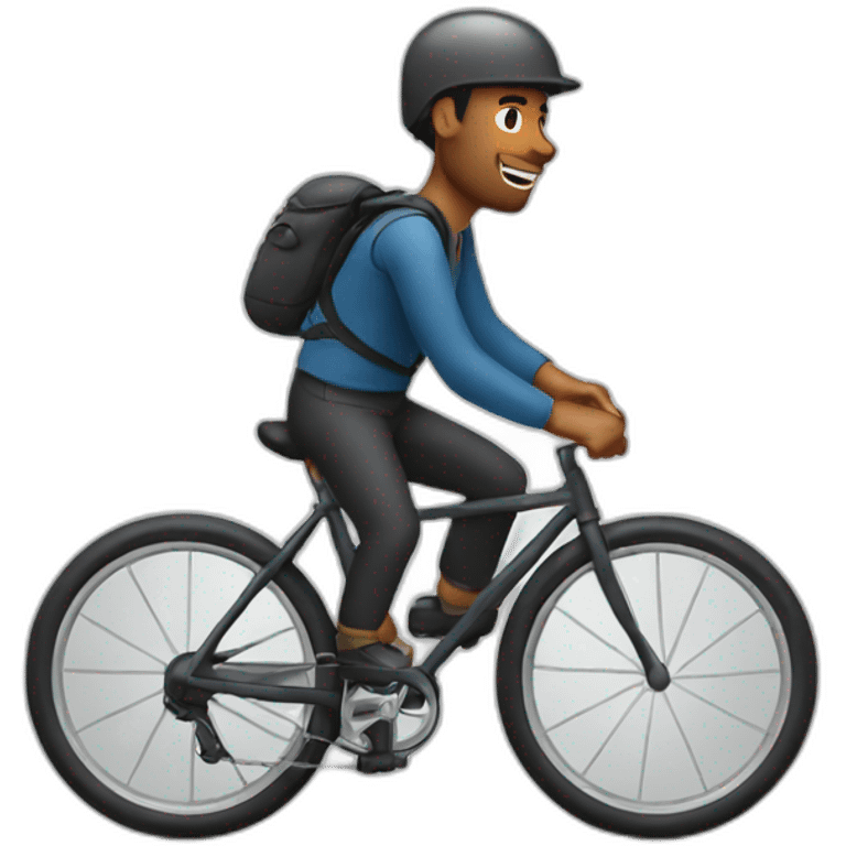 Man riding a bike emoji