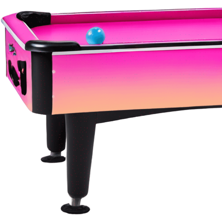 Pink ombre air hockey table with glitter  emoji