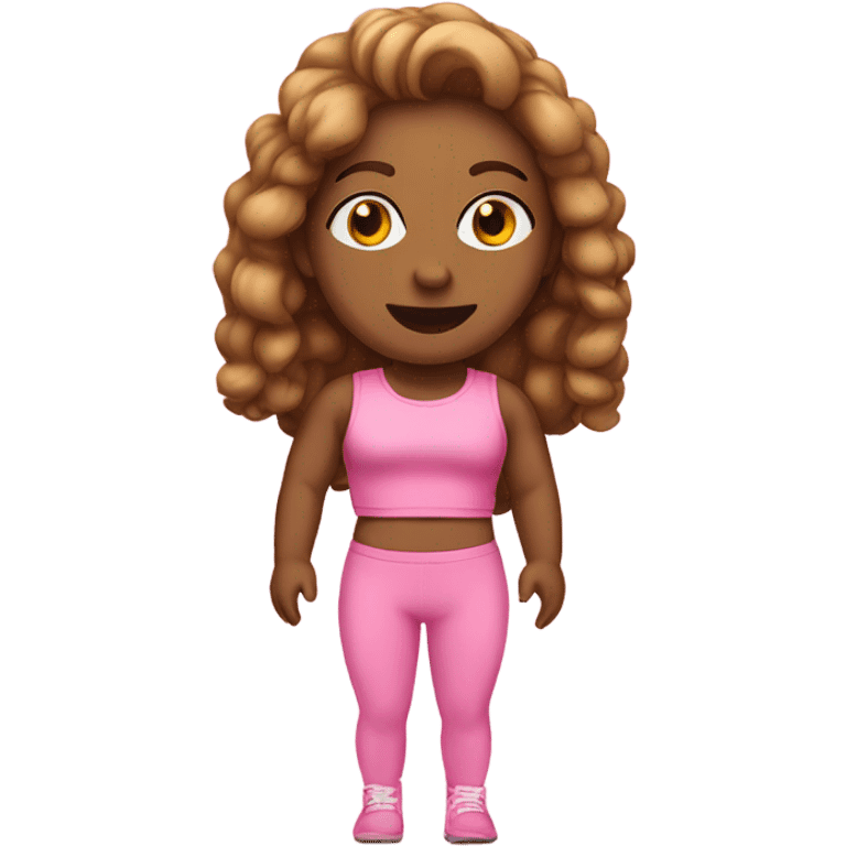 pink crop top and leggings emoji