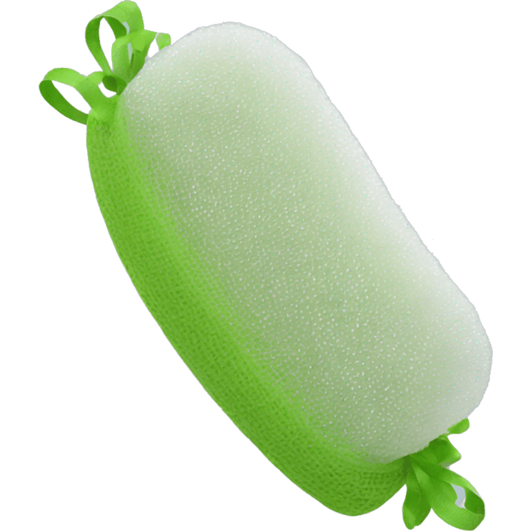 Synthetic mesh loofah emoji