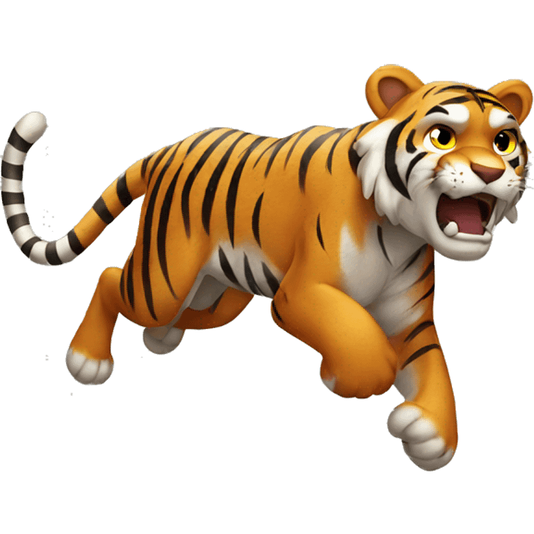 tiger running scared emoji