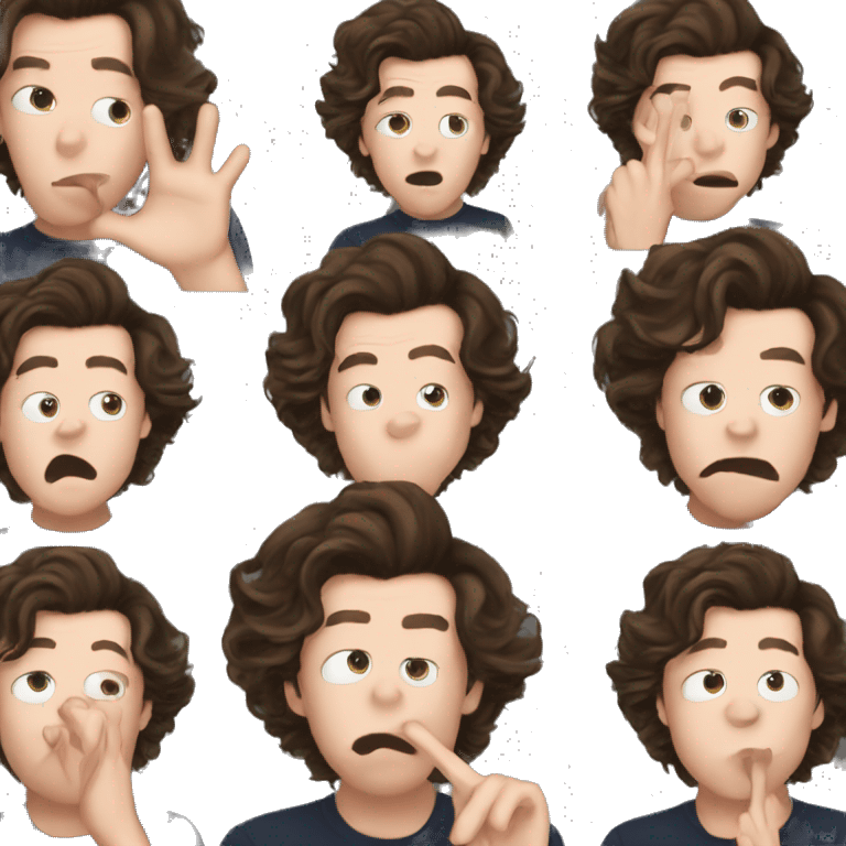 realistic harry styles blowing a kiss emoji