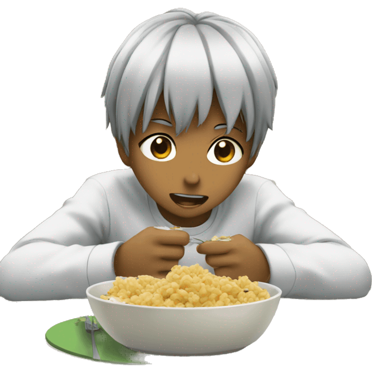 L from anime eating and sit emoji