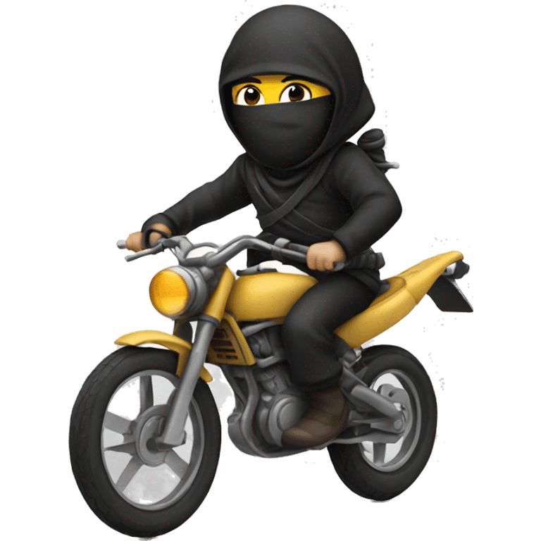  ninja with bike emoji