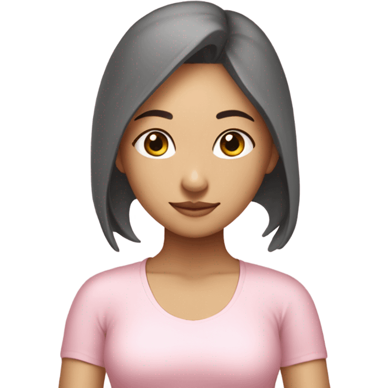 asian yoga girl light pink clothes  emoji