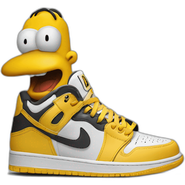 Homer avec des chaussures Jordan emoji