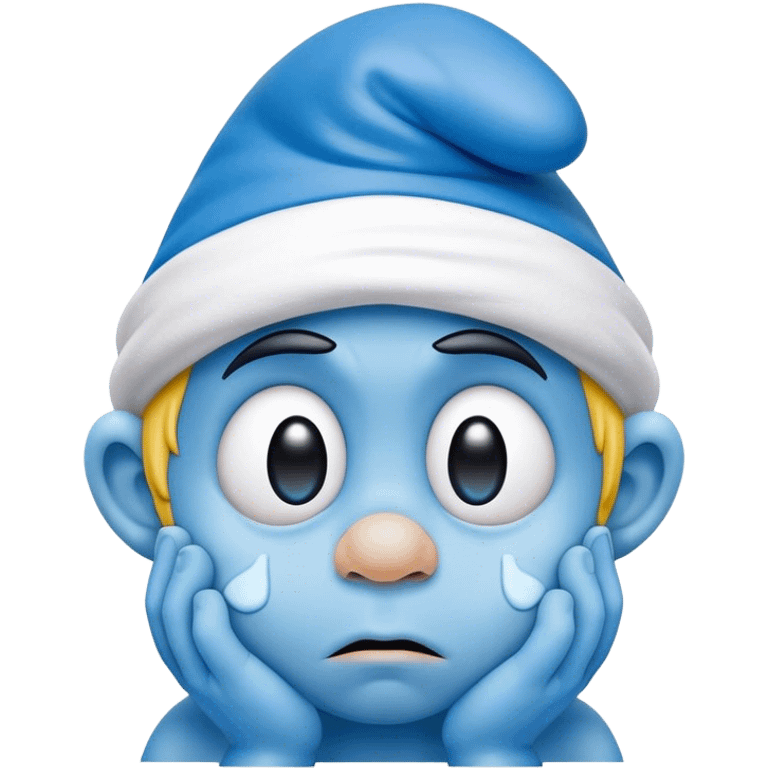 Smurf disappointed  emoji