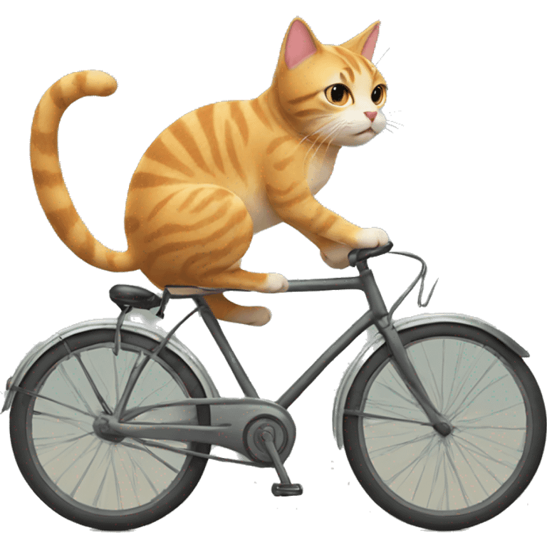 cat riding a bike emoji