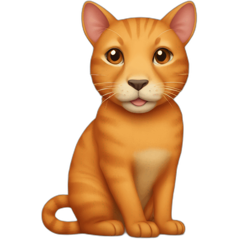 Orange cat with capybara emoji