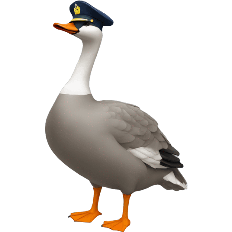 military goose saluting emoji