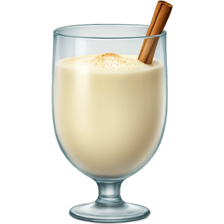 Eggnog in a glass cup emoji