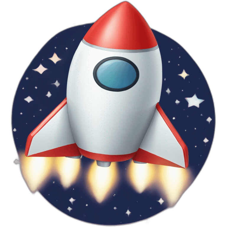 space-rocket-with-background-with-stars emoji