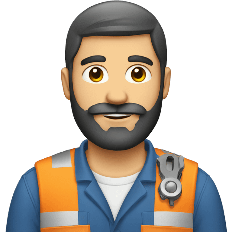 auto mechanic with beard emoji