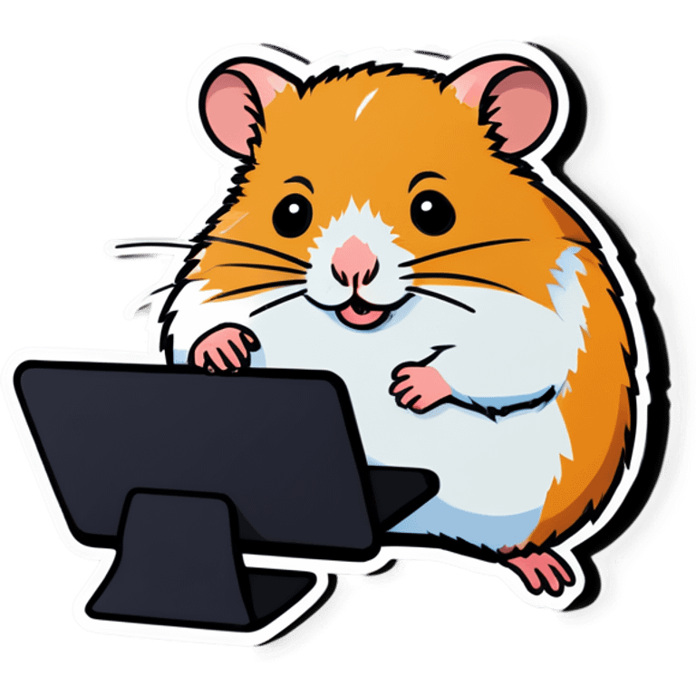 Hamster dislike computer emoji