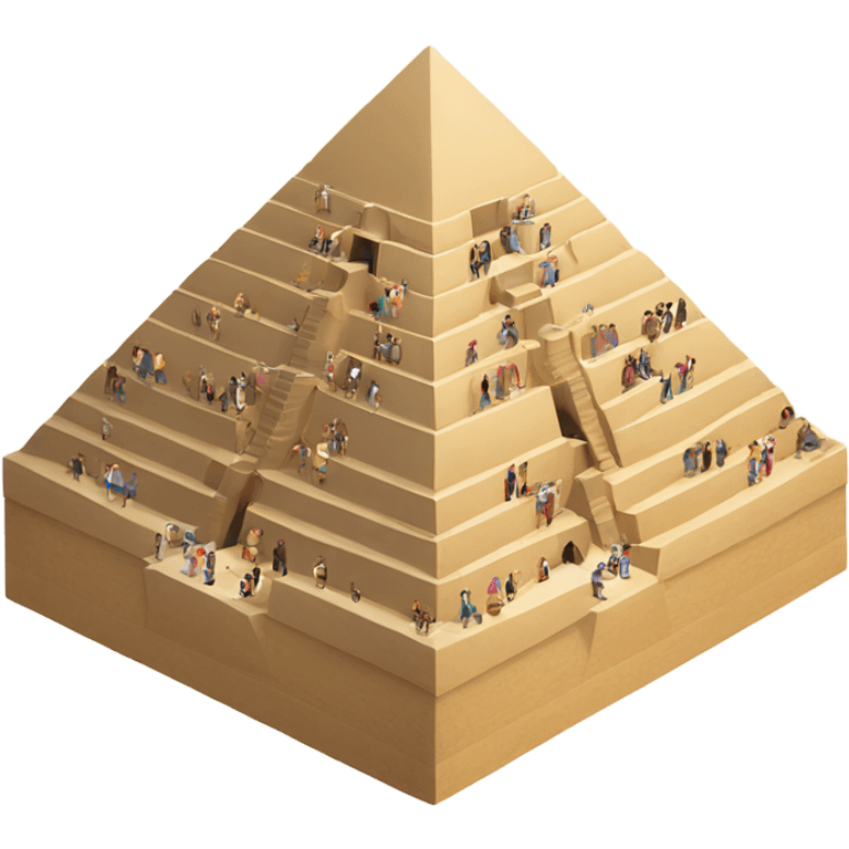 Pyramid with people going inside it emoji