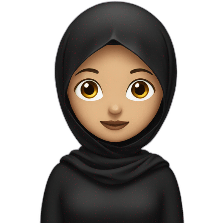 girl wearing black hijab emoji