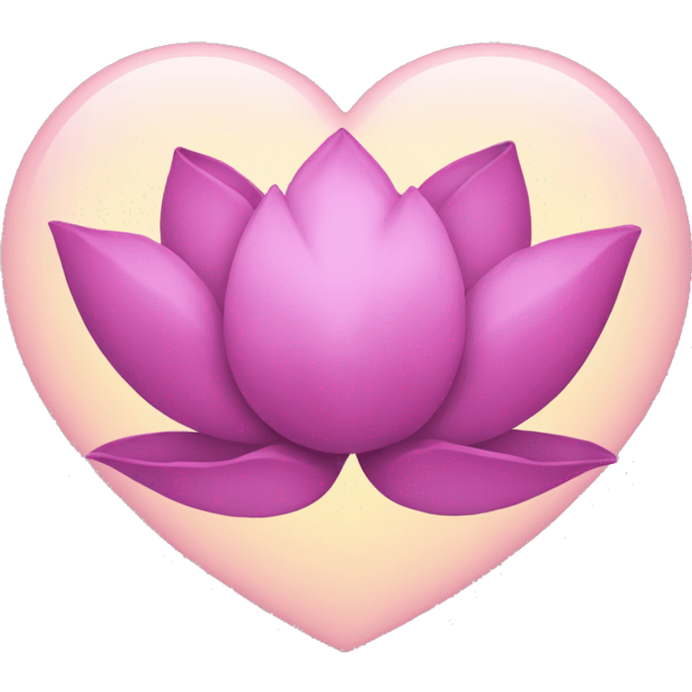 Lotus flower heart  emoji