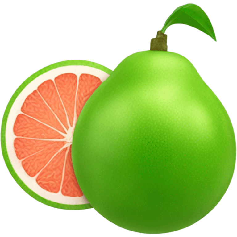 Pomelo with leaf emoji