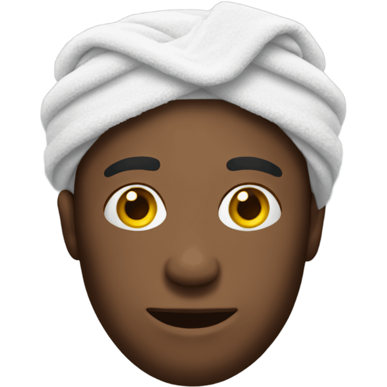 Man with towel on his head  emoji