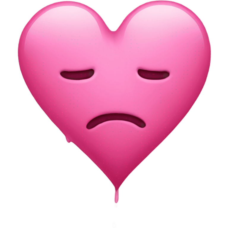 heartbroken pink heart emoji