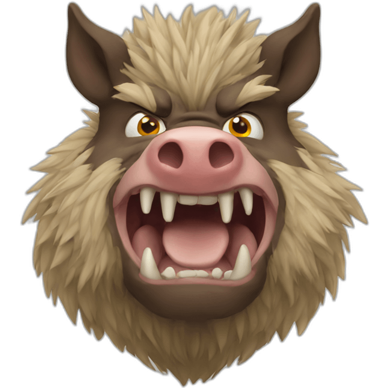 angry boar emoji