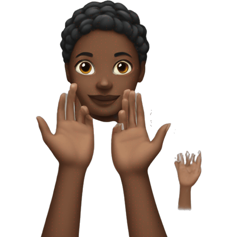 Black girl hands emoji