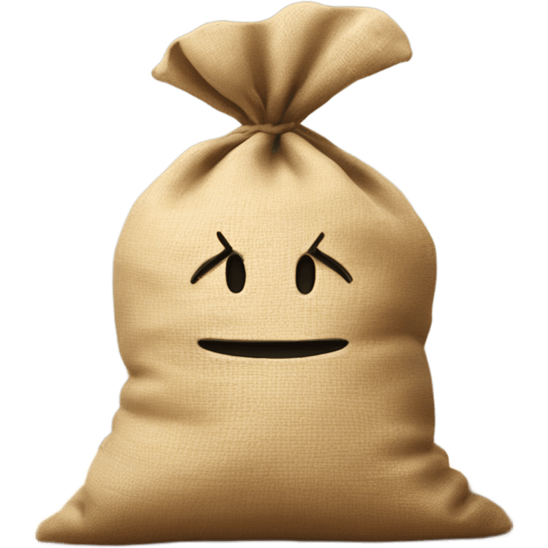 Sack on a table emoji