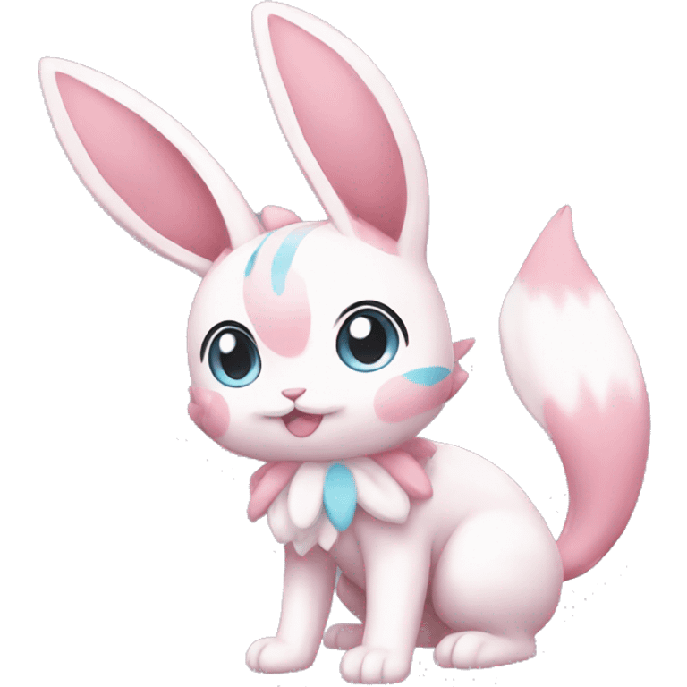 Sylveon-Bunny-Pokémon full body emoji