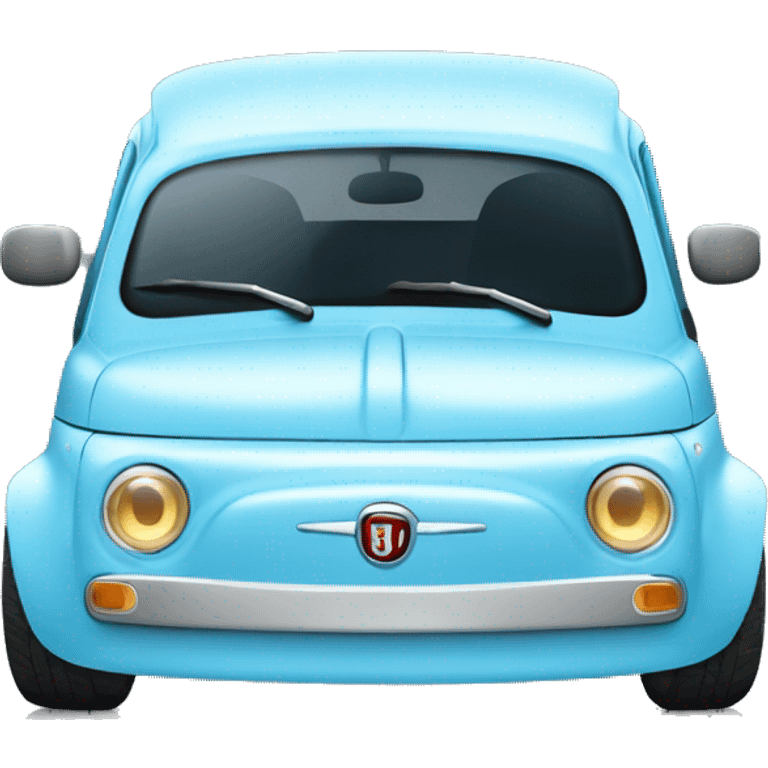 Light blue fiat 500 car  emoji