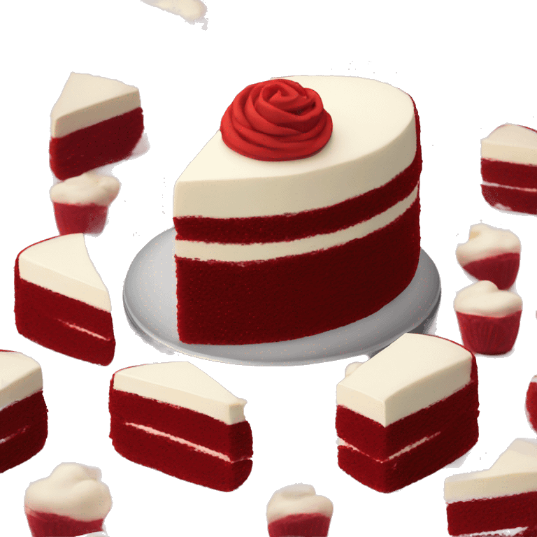 red velvet cake emoji