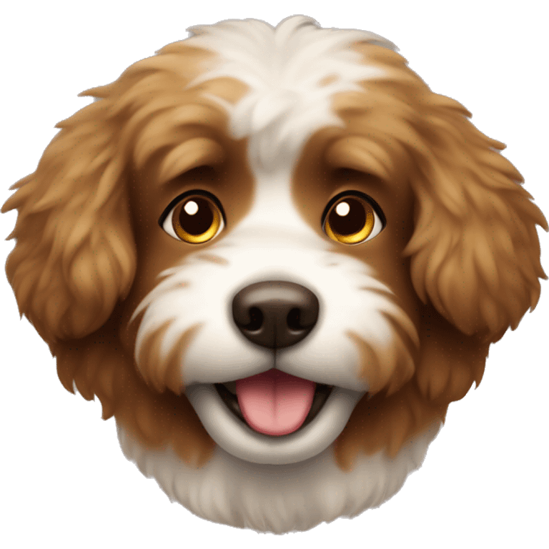 Cute fluffy brown dog emoji