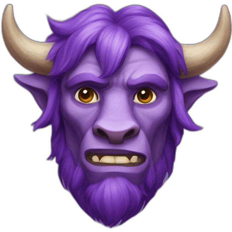 purple-skinned cow-ear firbolg man emoji