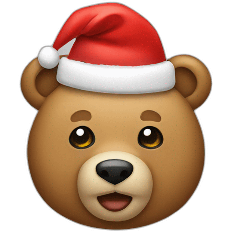 teddy bear santa hat emoji