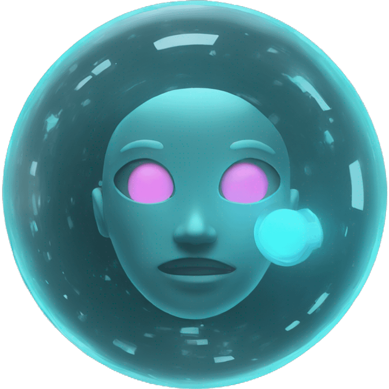 Futuristic hologram emoji