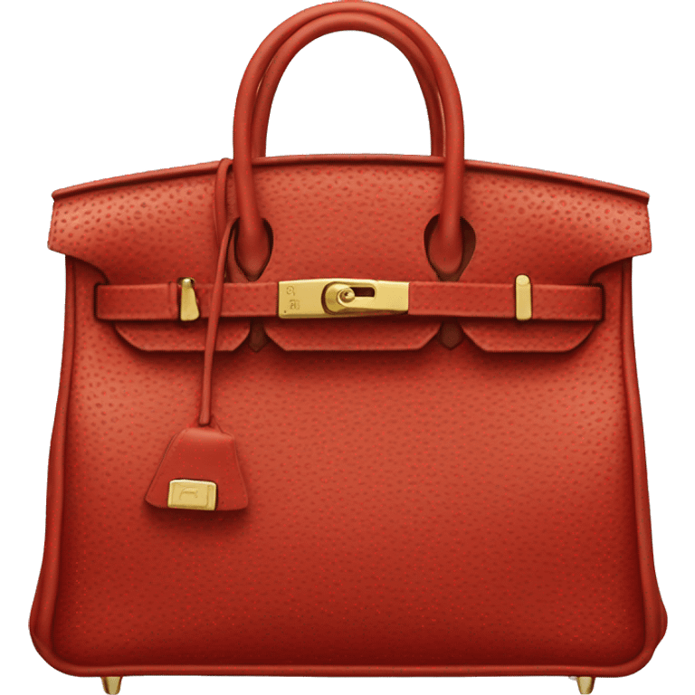 Red Hermes birkin bag  emoji